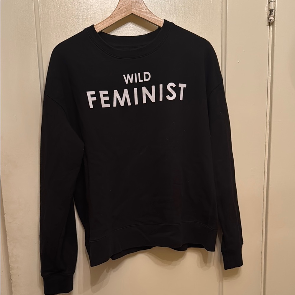 Wildfang “Wild Feminist” Black Crewneck Sweatshirt